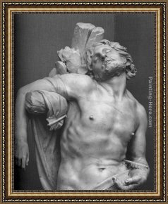 Sebastian Framed Paintings - Saint Sebastian [detail] by Gian Lorenzo Bernini